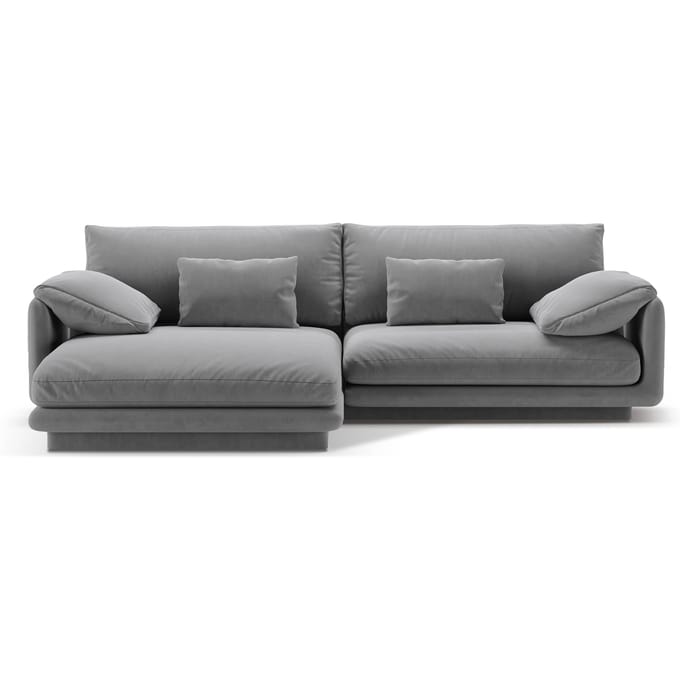 4-zits hoekbank Torino links velvet | Micadoni