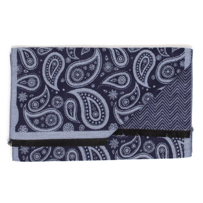 BETOLLE Paisley double face viscose scarf Blue (TRSCHE190 - 800)
