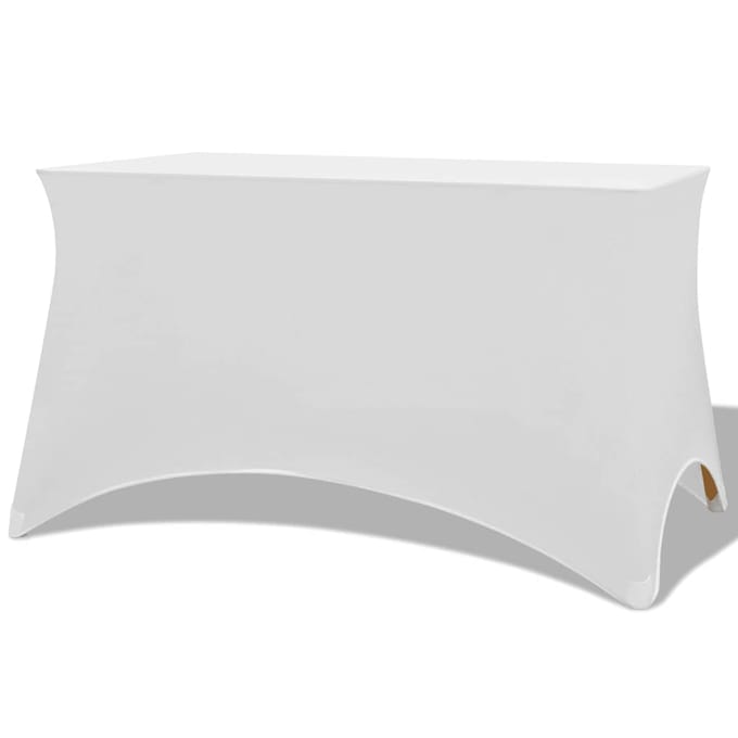vidaXL - Tafelhoes - stretch - wit - 120x60,5x74 - cm - 2 - st