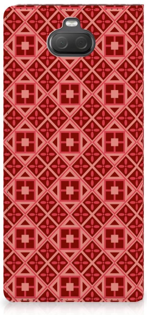 Sony Xperia 10 Plus Hoesje met Magneet Batik Rood