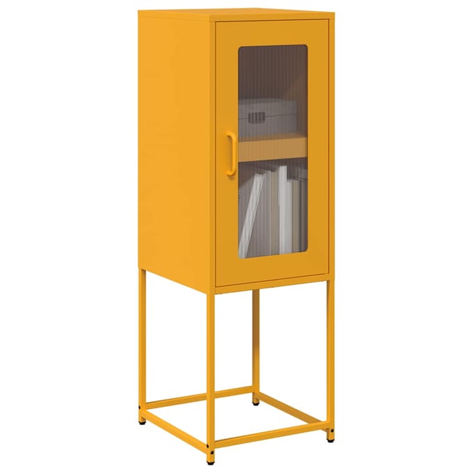 vidaXL - Dressoir - 36x39x107 - cm - koudgewalst - staal - mosterdgeel