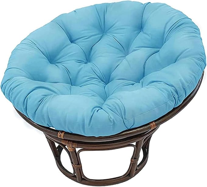 Schommelstoelkussen - Hangstoelkussen - Buiten Zitten - Afneembare Rits - 90 cm - Blauw