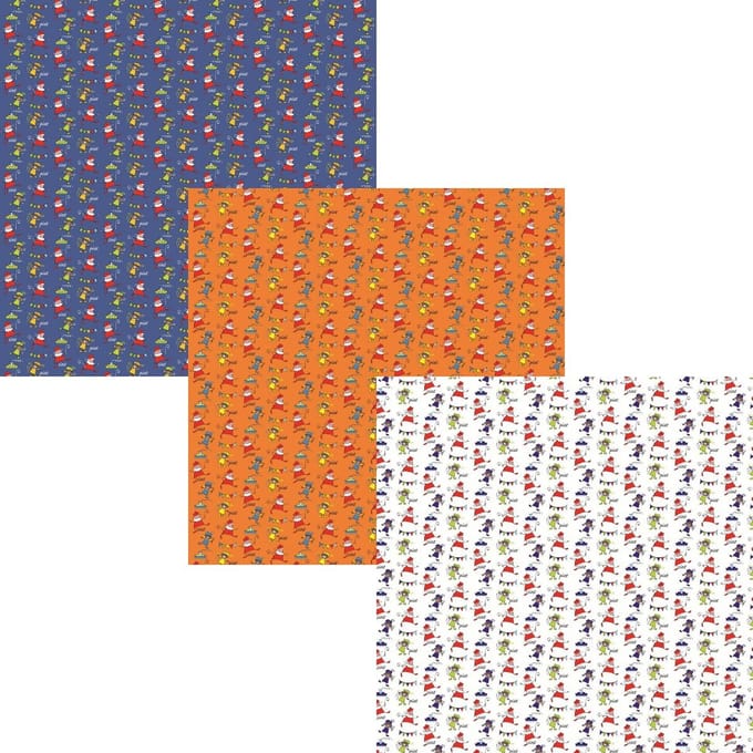Assortiment 2 Sinterklaaspapier Cadeaupapier Inpakpapier - 200 x 70 cm - 6 rollen