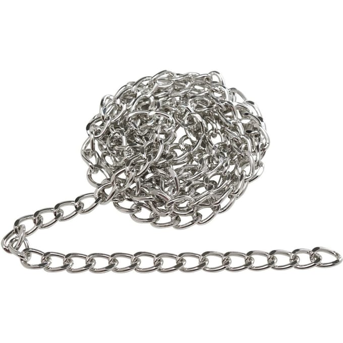 Schakelketting, 1 m, aluminium, ca. B 6 x H 9 mm