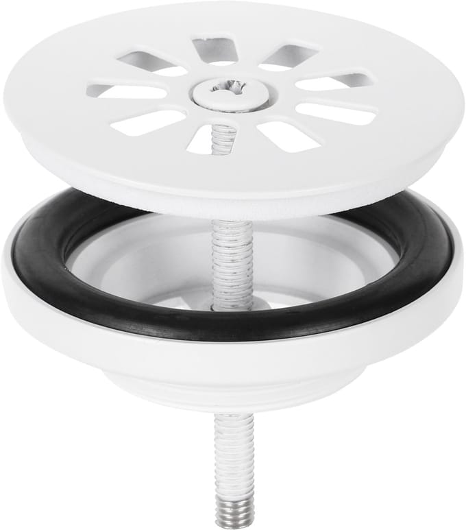 Differnz Afvoerplug Mat Wit â€“ Afvoerstop voor Wastafel â€“ Ã˜ 64 mm â€“ 6M schroef
