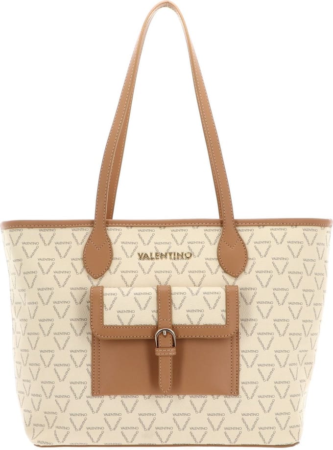 VALENTINO Schoudertas Liuto Shopper Ecru / Multicolor Crème