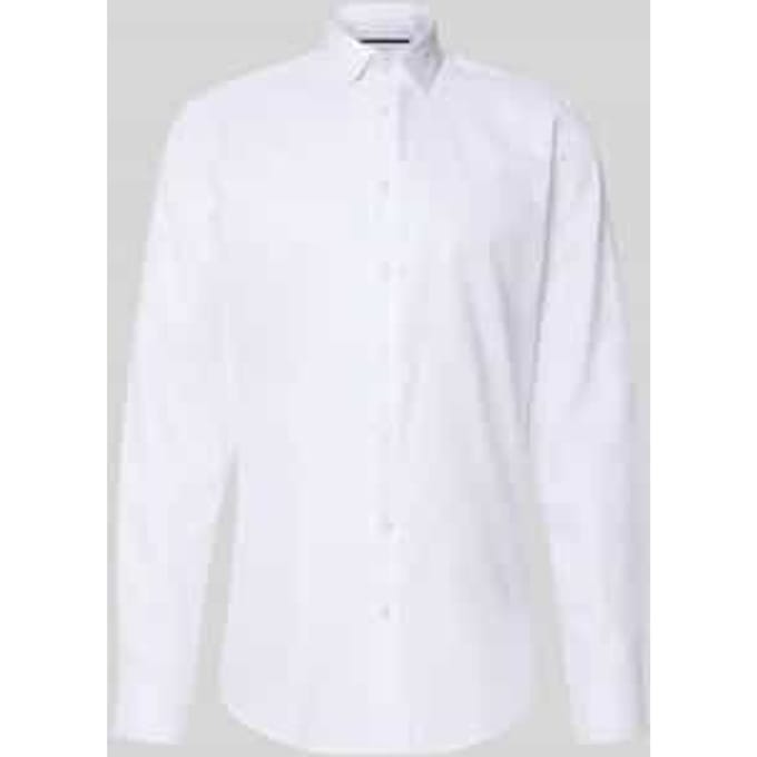slim fit zakelijk hemd met kentkraag