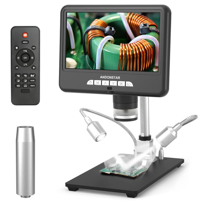 24M Digitale Microscoop met 7 Inch Verstelbaar Scherm 3X Digitale Vergroting Foto Video US Plug