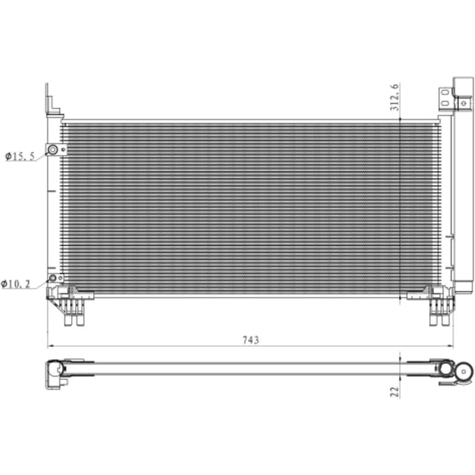 Condensor, airconditioning NRF 350466