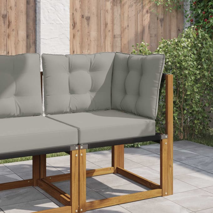 vidaXL - Buitenbankkussen - Polyester - Grijs - 50,5 - x - 50,5 - cm