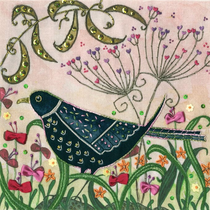 Bothy Threads Linda Hoskin Blackbird Vrij borduren pakket