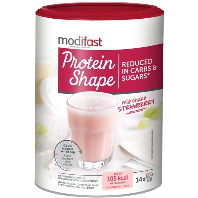 Modifast Protein Shape Aardbeienmilkshake 420 Drinkbaar voedsel
