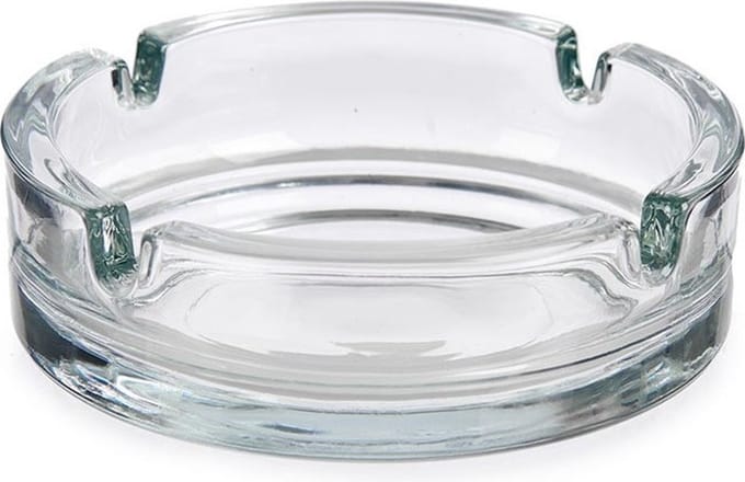 Vivalto Asbakken - set van 2x - van transparant glas - D10.5 x H3.5 cm