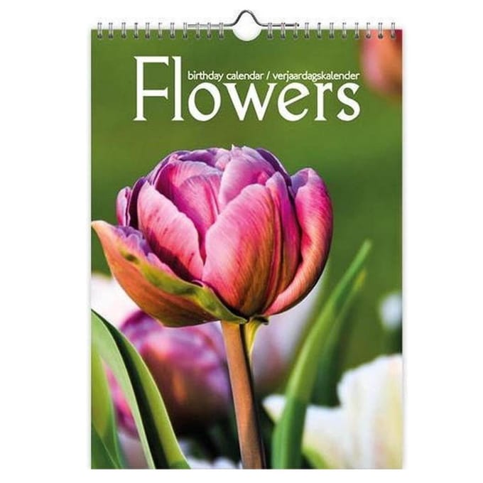 Verjaardagskalender Flowers - A4 formaat