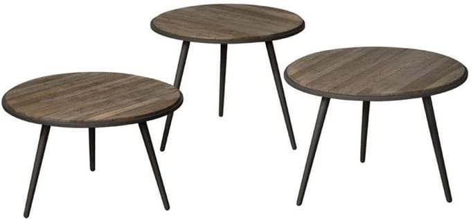 Tower Living - Turi bijzettafel set 55 cm - bruin