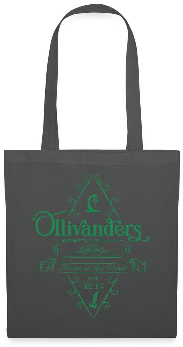 Harry Potter Olivanders Winkel Groen Logo Tas Van Stof Schoudertas