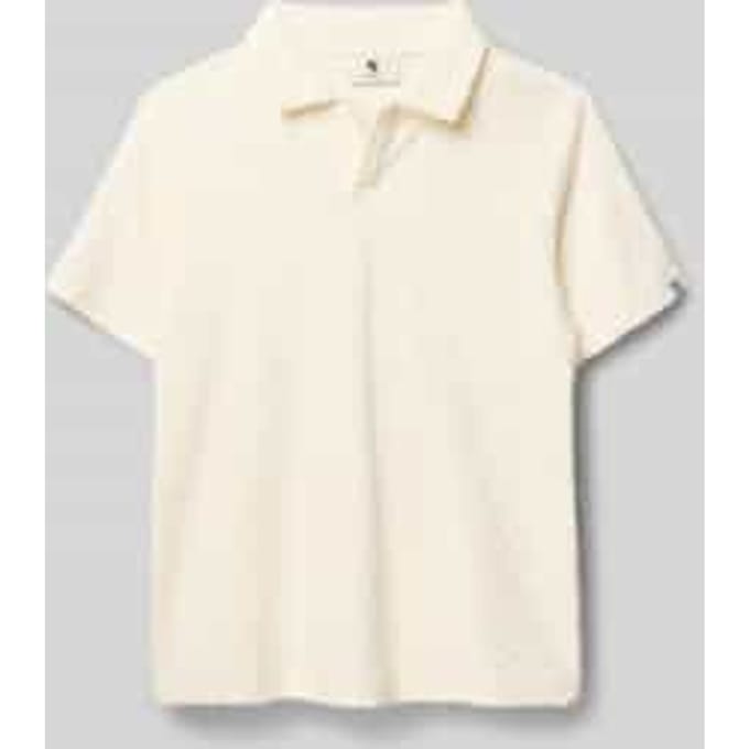regular fit poloshirt met structuurpatroon
