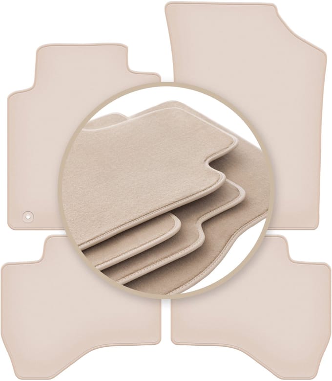 PREMIUM beige matten voor: Citroen C1 I hatchback 2005-2014
