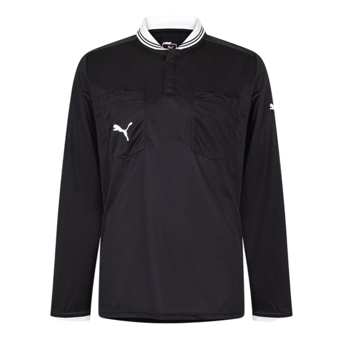 Puma Heren Scheidsrechtershirt met lange mouwen (Zwart)
