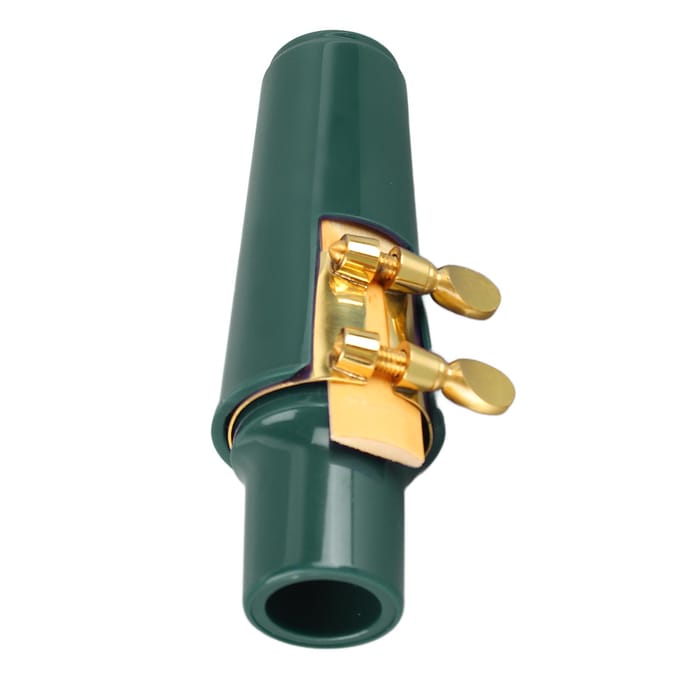 Altsaxofoon Mondstuk Kit Sax Hoes Ligatuur Riet Instrument Accessoires voor Vervanging Groen beige