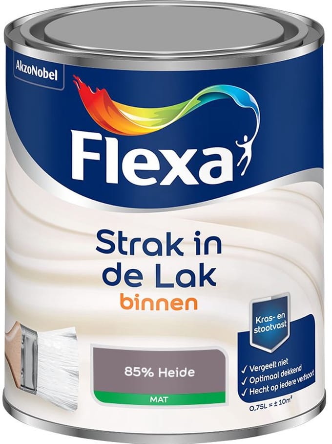 Flexa - Strak In De Lak Binnenlak Mat - 85% Heide - Mengverf - 750 Ml