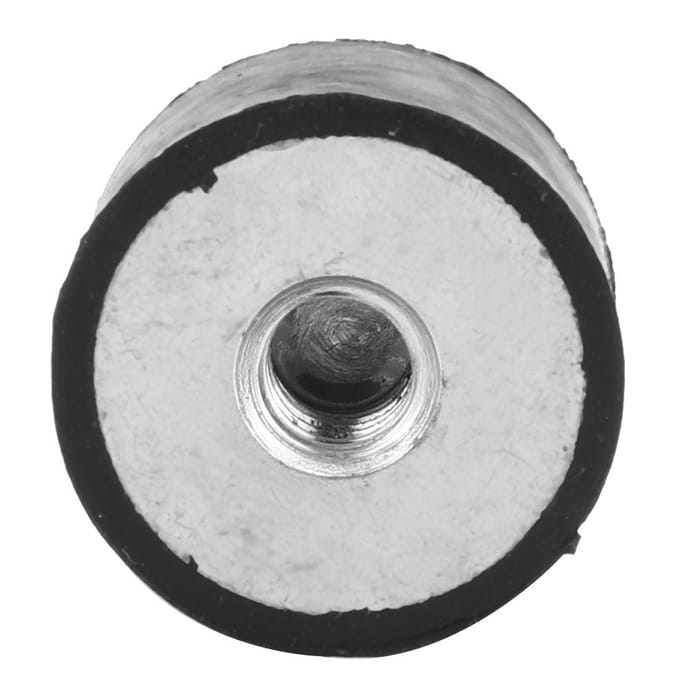 4pcs Support en caoutchouc à filetage femelle Anti-vibration Bobine Isolateur Amortisseur (DE20*15 M6) gray