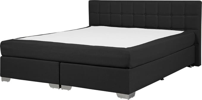 ADMIRAL - Boxspringbed - Zwart - 140 x 200 cm - Polyester