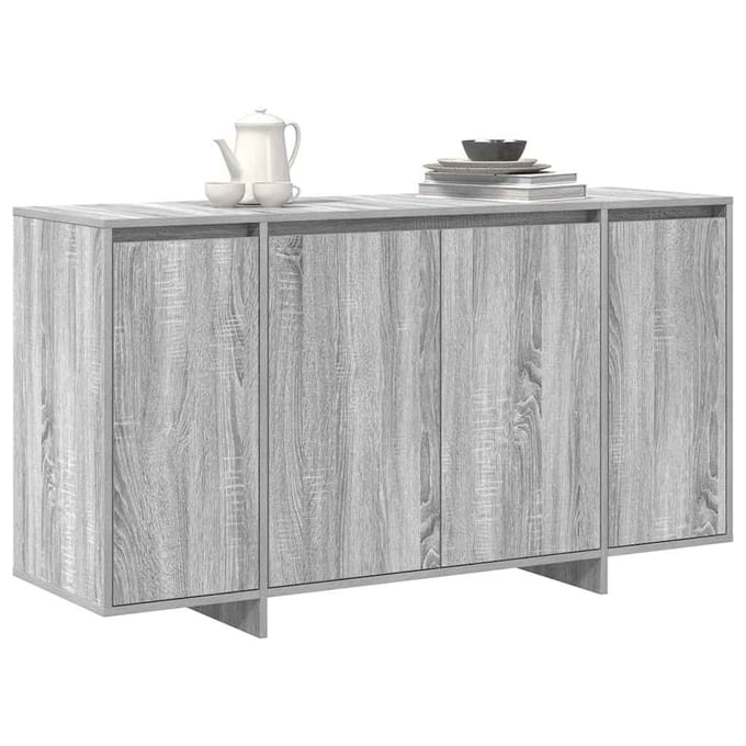 vidaXL - Dressoir - Grijs - Sonoma - 135 - x - 41 - x - 75 - cm - Bewerkt - hout