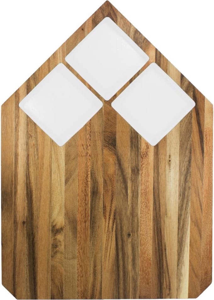 TAK Design Pau Snijplank - Acaciahout - 40,5 x 28,5 cm - Wit