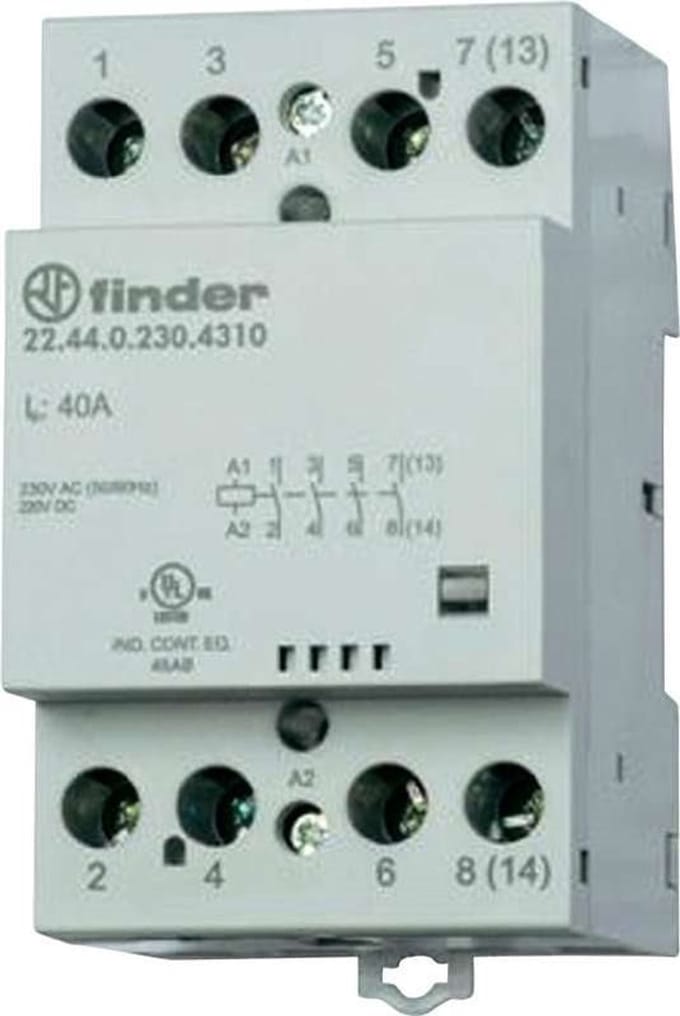 Finder 22.44.0.230.4310 Contactor 4x NO 230 V/DC, 230 V/AC 40 A 1 stuk(s)