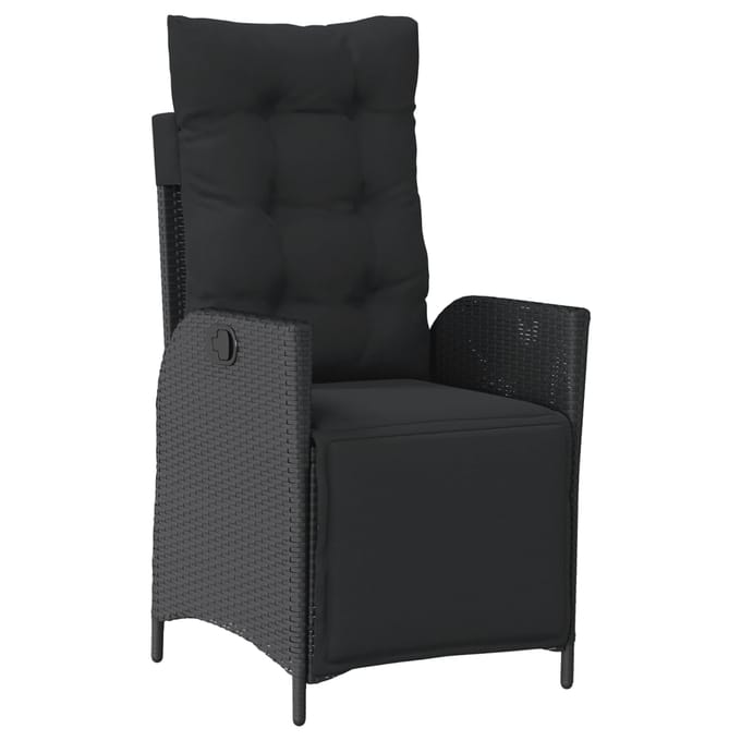 vidaXL - 9-delige - Tuinset - poly - rattan - zwart