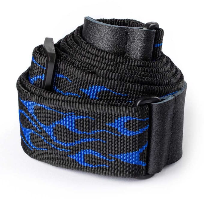 Jim Dunlop Jacquard - Gitaarband - Blauw Geflammeerd