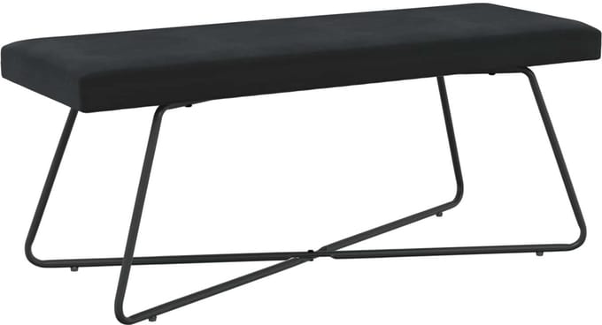 vidaXL - Bank - Zwart - 110 - x - 40 - x - 45 - cm - fluweel