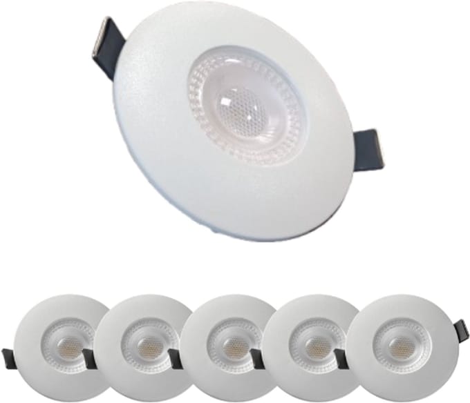 McShine - Set van 6 - LED Inbouwspot IP65 - Badkamerspot - Spatwaterdicht - 4,9W - 4000K – Ø88mm - Wit