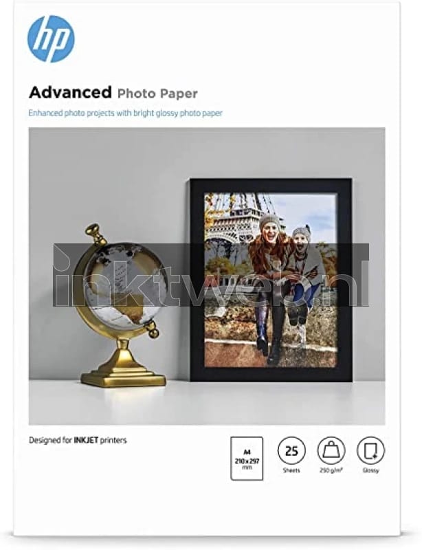 Inkjetpapier hp q5456a a4 advanced 250gr 25 vel