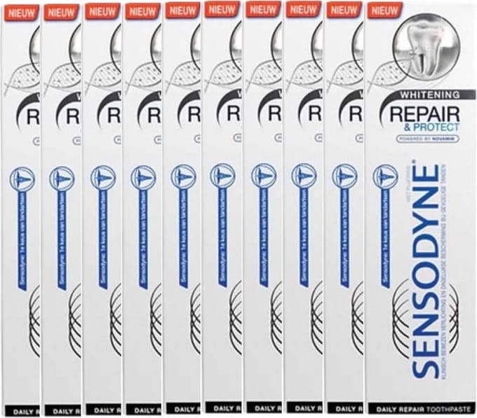 10 x Sensodyne Repair & Protect Whitening - 75 ml - Tandpasta