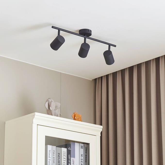 Lindby - buitenspot - 3lichts - IJzer, metaal - H: 15.5 cm - GU10 - zandzwart