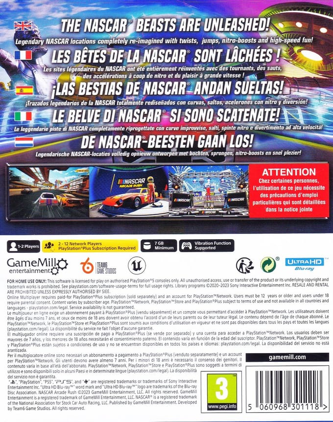 Nascar Arcade Rush - Sony PlayStation 5 - Racing