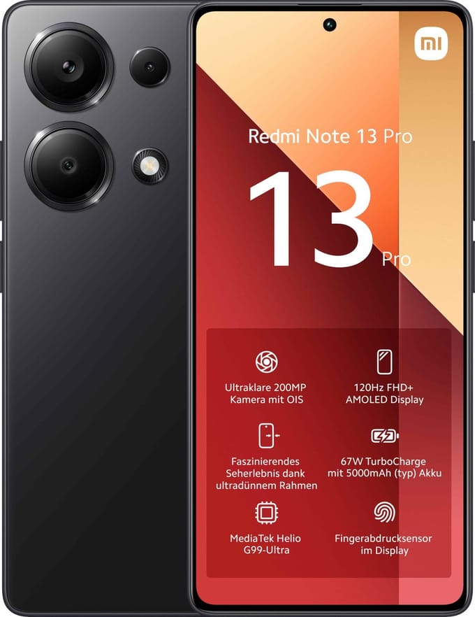 Xiaomi Redmi Note 13 Pro 4G - 8GB/256GB - Midnight Zwart