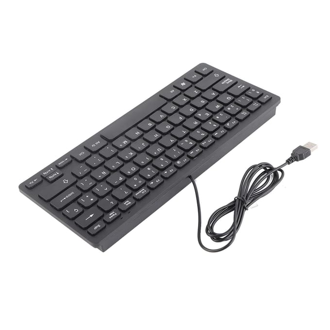 Bedraad Mini Draagbaar Spaans Toetsenbord USB Interface voor Desktop Computer Ultradun 78 Toetsen