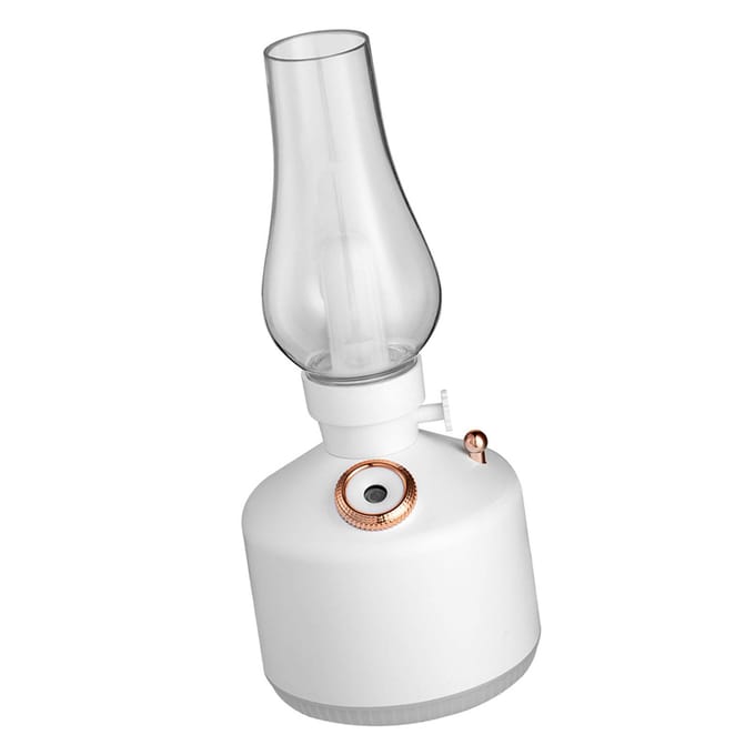 Vintage Licht Luchtbevochtiger Stil Opladen via USB Dimbaar Klein Aroma Diffuser Luchtbevochtiger Bureaulamp voor white