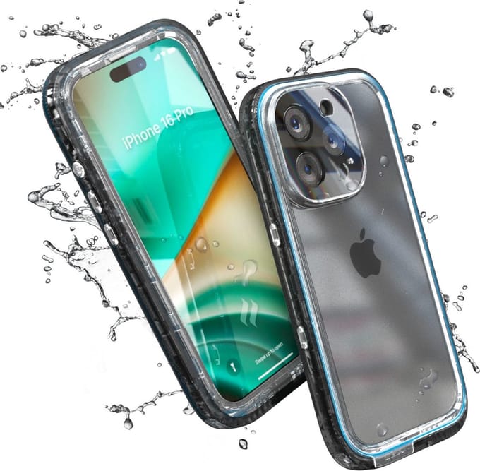 Catalyst Total Protection Waterdicht Hoesje iPhone 16 Pro Zwart
