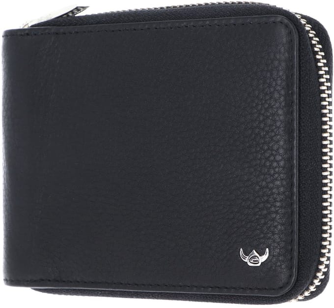 Golden Head Leren portemonnee Capri RFID Protect RV-Scheintasche 1367 Schwarz zwart