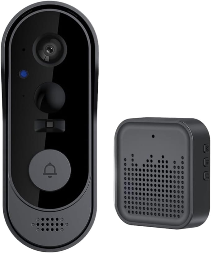 Video Deurbel - Slimme Intercom - Huis Beveiligen - Bewegingsdetectie - 1080p HD - Zwart