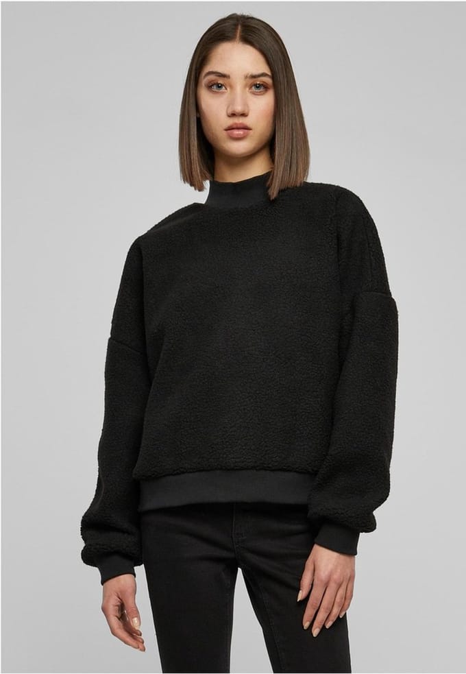 Urban Classics - Sherpa Crewneck sweater/trui - L - Zwart