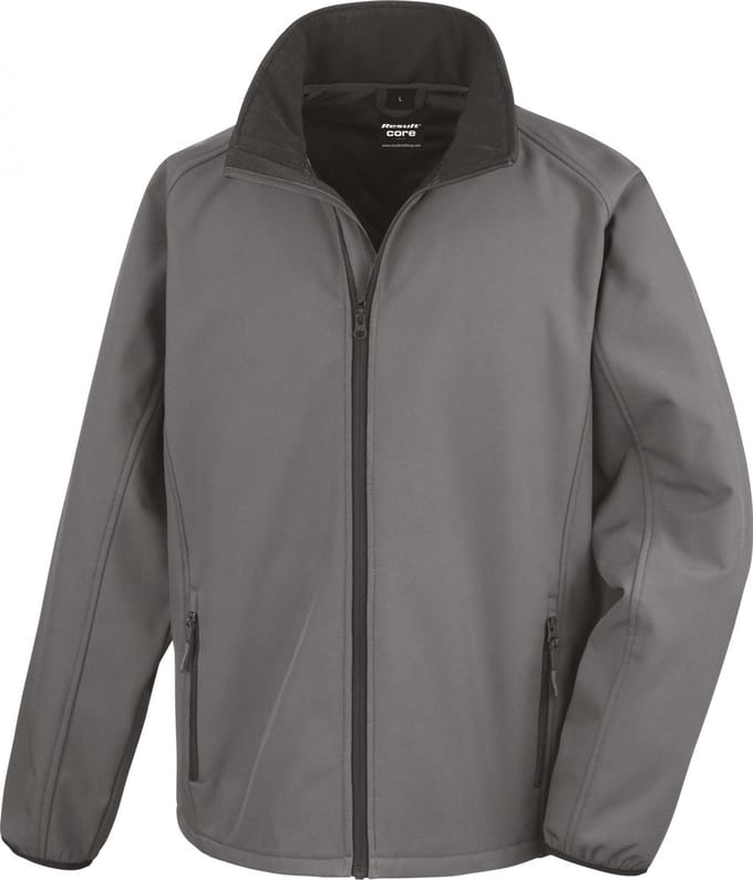 Result Printable Soft Shell Jacket RT231 - CHARCOAL/BLACK - XXL