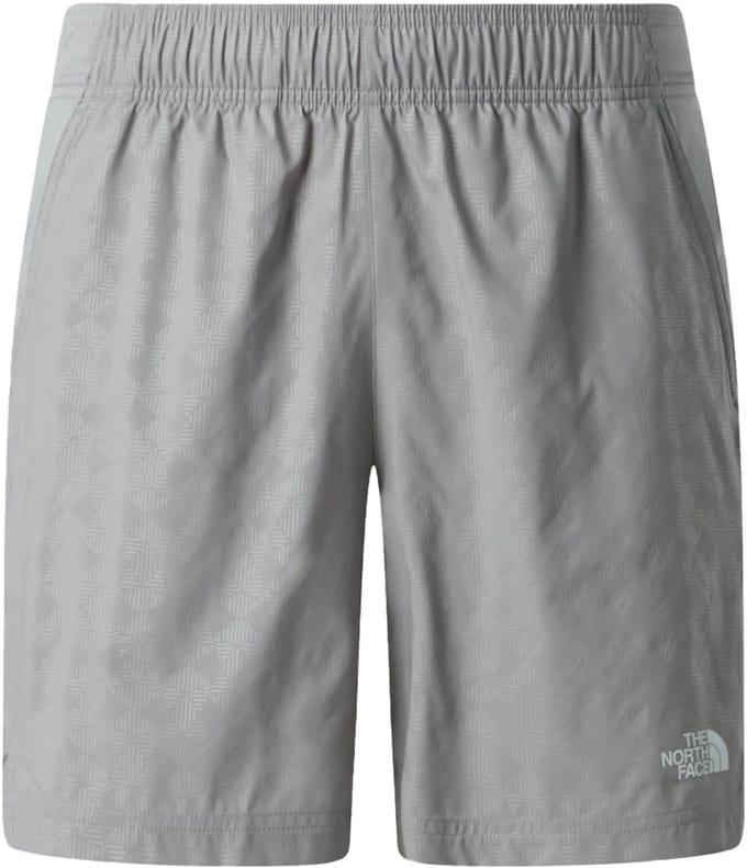 The north face 24/7 pentadome embossed 7in short in de kleur grijs.