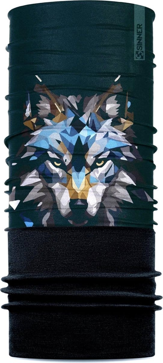 SINNER - fleece bandana wolf - Sjaal heren - Groen
