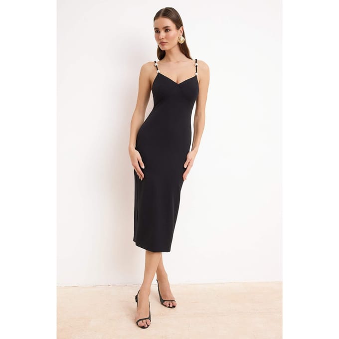 Damesjurk, plat model, mouwloos, chic/avond, bodycon