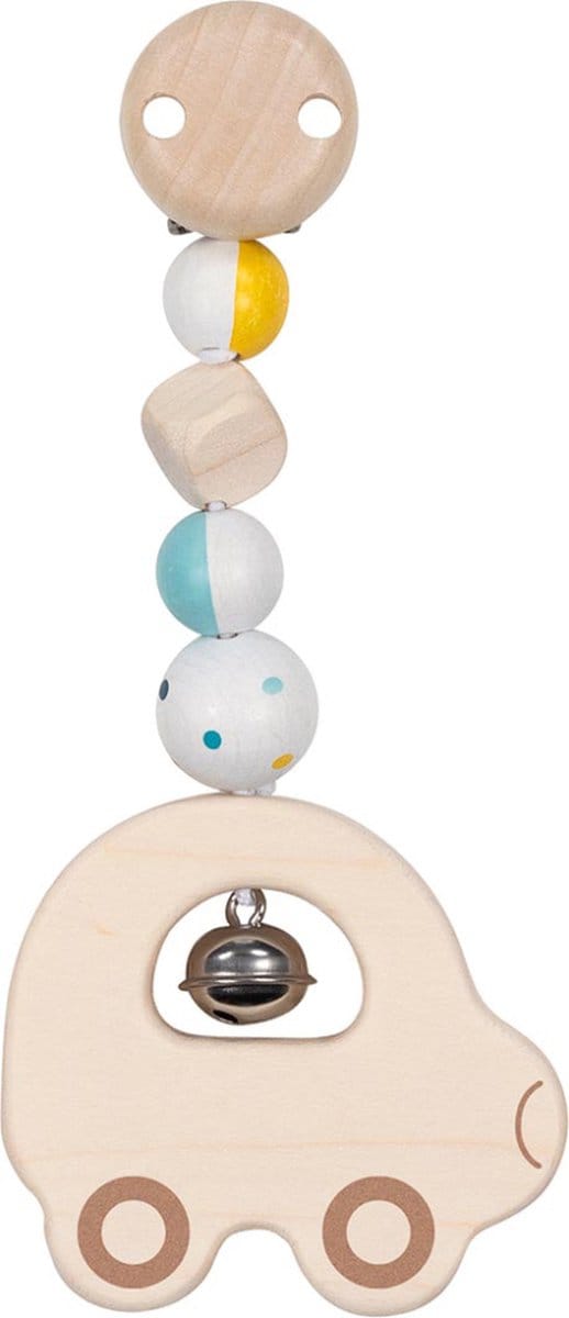 GOKI Babyclipje - Auto - H16,5Cm - Hout